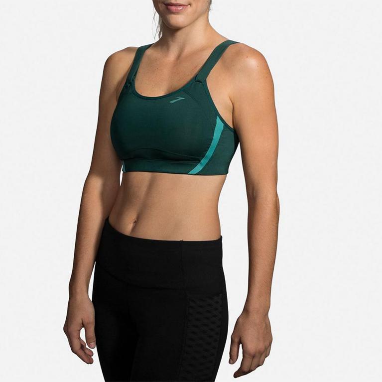 Brooks Jubralee Running Bra - Women's - Green (04326-QGSC)